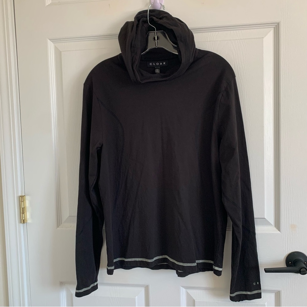 Cloak Black Cotton Hoodie Medium Cotton‎ Classic